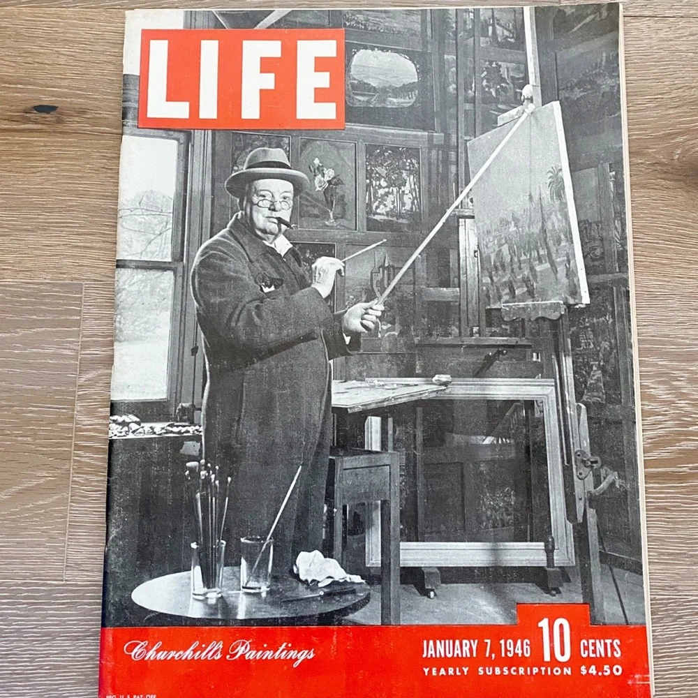 1946 LIFE Magazine | Winston Churchill Cover | Vintage Ephemera | Ads